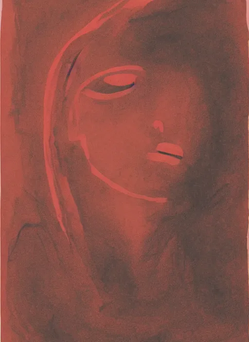 Prompt: richard lack, study for andromeda. sanguine on paper.