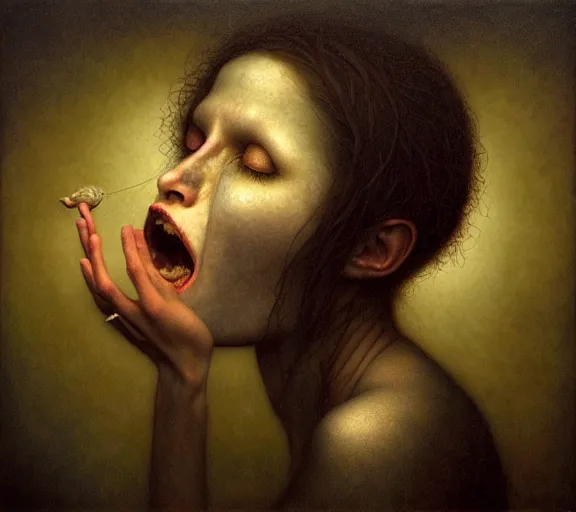 Prompt: screaming soul by brad kunkle, christian schloe, montserrat gudiol, symbolism, highly detailed, dramatic lighting.