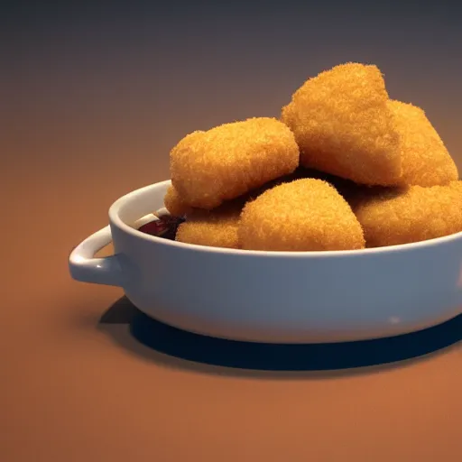 Prompt: chicken nugget, octane render, 4k, artstation, detailed photo,