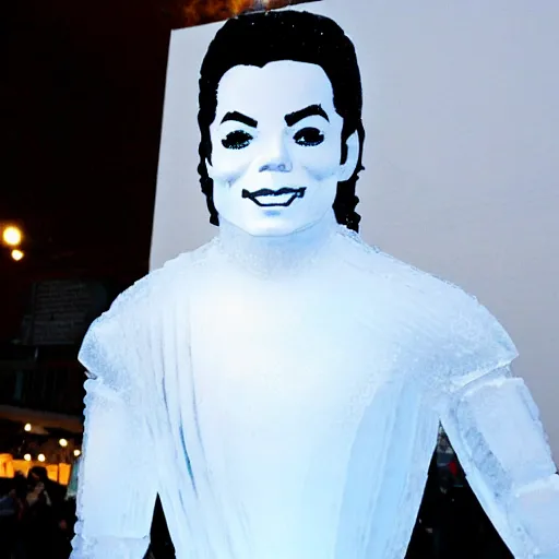 Image similar to ice sculpture of michael jackson