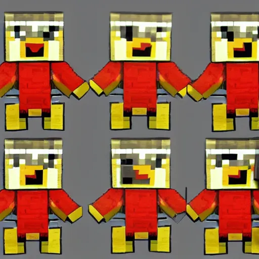 Image similar to chicken minecraft skin