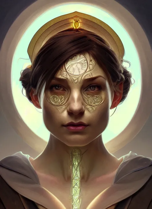 Image similar to symmetry portrait of leprechaun, intricate, elegant, highly detailed, digital painting, artstation, concept art, smooth, sharp focus, illustration, art by artgerm and greg rutkowski and alphonse mucha, 8 k