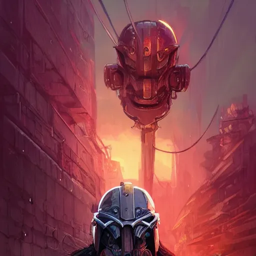 Image similar to cyberpunk viking helmet mask warrior goddess robot ninja fantasy, art gta 5 cover, official fanart behance hd artstation by jesper ejsing, by rhads, makoto shinkai and lois van baarle, ilya kuvshinov, ossdraws