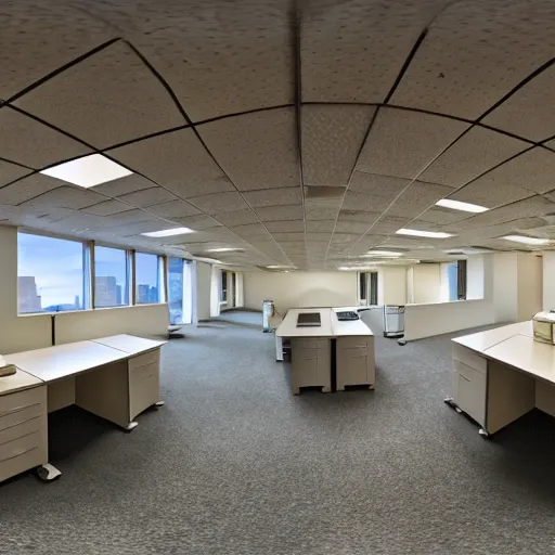 Image similar to “An equirectangular panorama photo of an office room with industrial lighting” W 1920