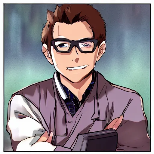 Image similar to tyler, the anime scientist - t