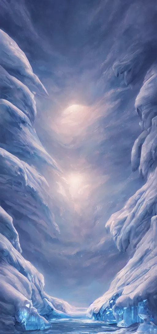 Image similar to ice sun, oil Painting, ultradetailed, artstation, ultradetailed, digital Painting,