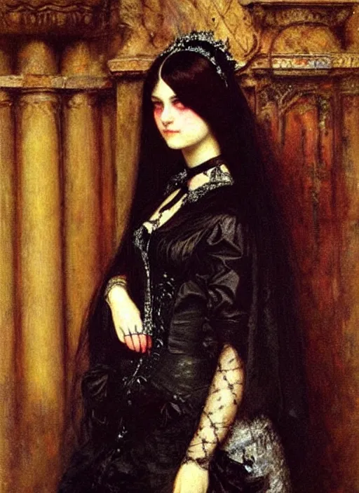 Image similar to ( ( gothic # ) ) princess portrait. by william henry hunt * *!!, highly detailded