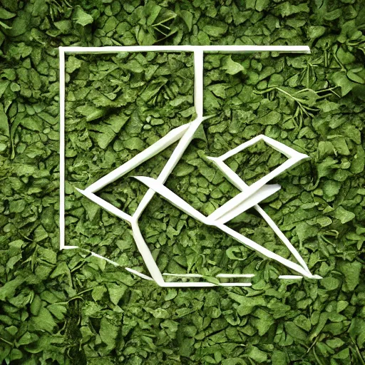 Image similar to Penrose triangle made of vines, in the middle of a secret secluded garden grove, soft lighting, god rays, trending on artstation, photo, 8k