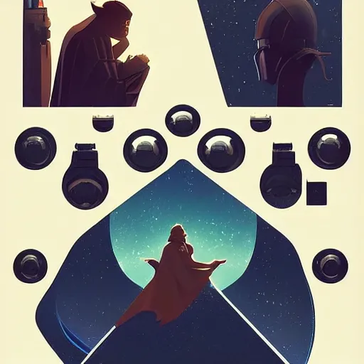 Image similar to face icon stylized minimalist star wars : episode v - the empire strikes back 1 9 8 0, loftis, cory behance hd by jesper ejsing, by rhads, makoto shinkai and lois van baarle, ilya kuvshinov, rossdraws global illumination