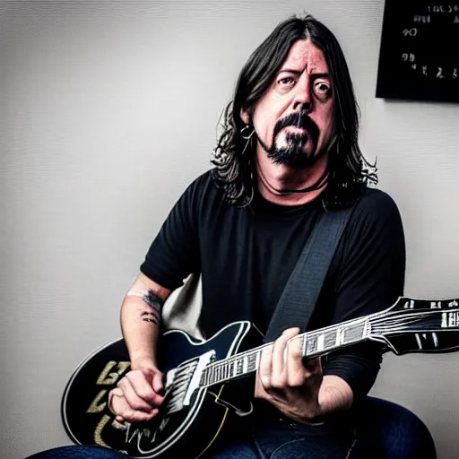 Image similar to dave grohl lost in shanghai, ultra realistic picture