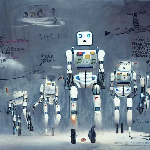 Prompt: the robot uprising, encyclopedic, New renaissance concept art