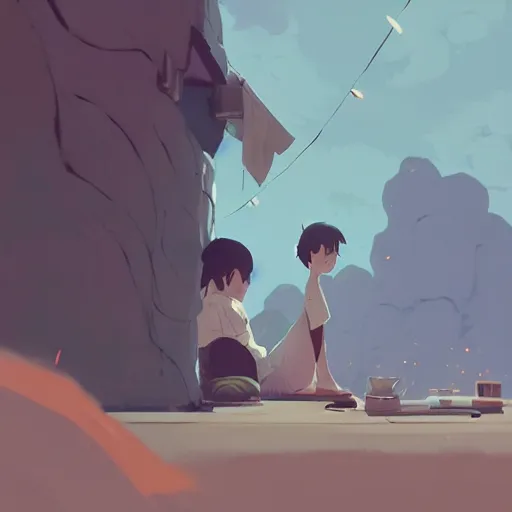 Prompt: need a place to hide, but i can't find one near, wanna feel alive, outside i can't fight my fear, cory loftis, james gilleard, atey ghailan, makoto shinkai, goro fujita, studio ghibli, rim light, exquisite lighting, clear focus, very coherent, plain background