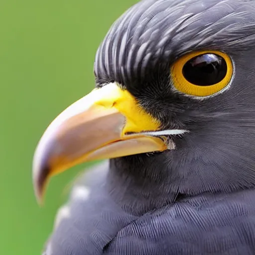 Prompt: bird stares face on into camera with quizzical expression, extremely detailed cartoon