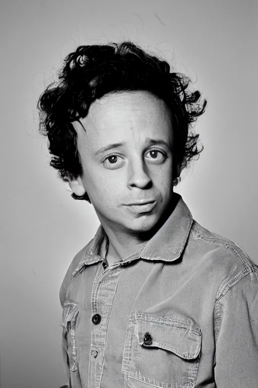 Prompt: portrait photograph of young pauly shore, 1 9 9 5