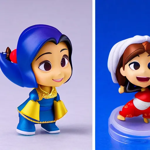 Image similar to side view of disney and pixar aladdin as nendoroid, side view, 8 k hd dof, kodak film,