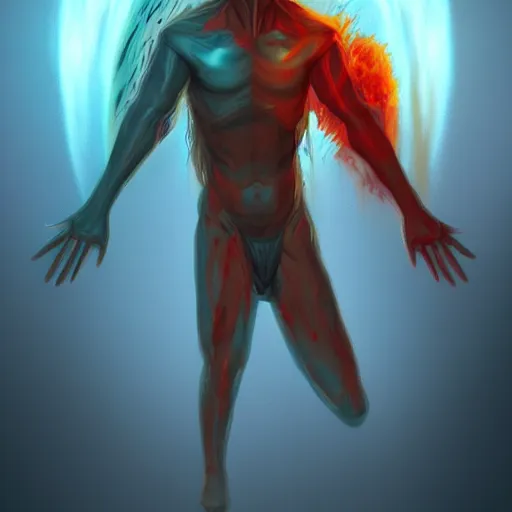 Prompt: concept art for the last imperfect physical life - form seconds before the universe is again in rapturous divine perfect unity!! biblical, digital painting, artstation, smooth, sharp focus