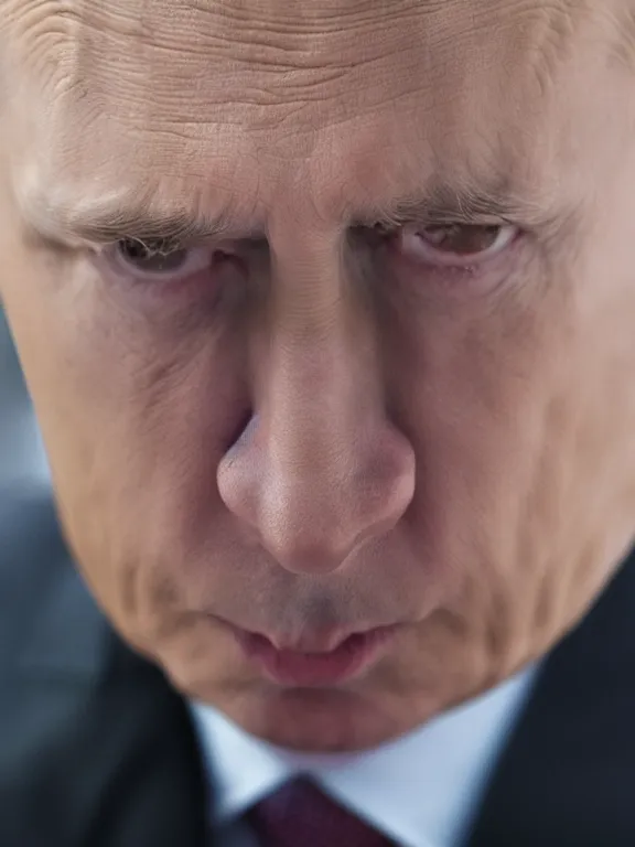 Image similar to 4K HD, high detail photograph, shot with Sigma f/ 4.2 , 250 mm sharp lens, shallow depth of field : (subject= angry looking Vladimir Putin holding a sniper gun + subject detail= accurate body features, consistent, high detailed light refraction , high level texture render)