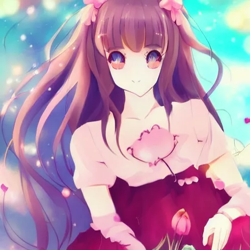 Prompt: beautiful pretty pure kawaii cute lovely innocent elegant hot nice sweet girly feminine anime girl