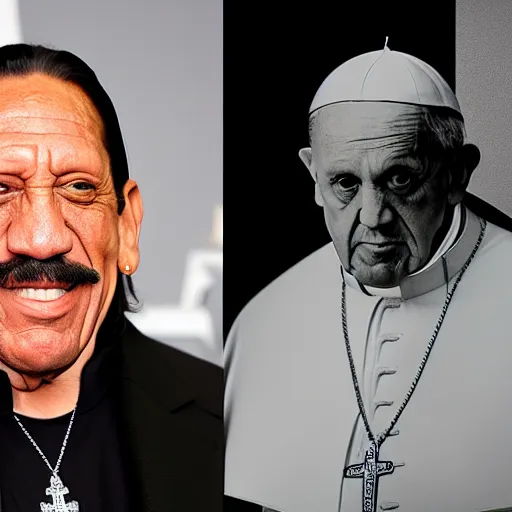 Image similar to danny trejo as the pope