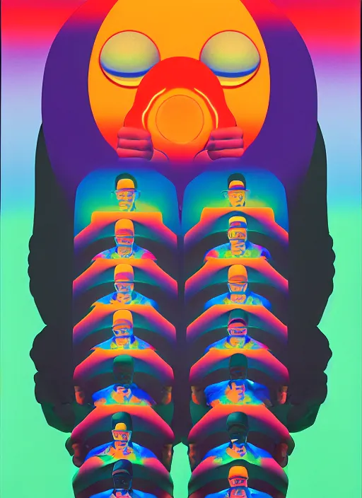 Prompt: hiphop cover by shusei nagaoka, kaws, david rudnick, airbrush on canvas, pastell colours, cell shaded, 8 k,