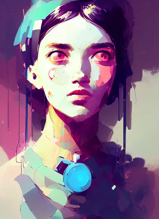 Prompt: portrait of a pretty young lady, by ismail inceoglu