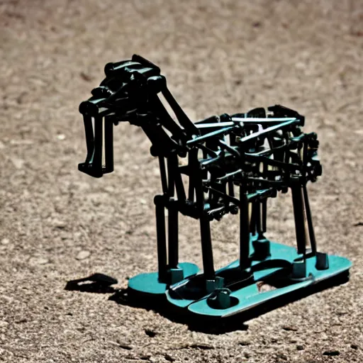 Image similar to dog made out of mechanical parts, 33mm photo