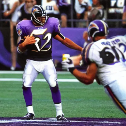 Prompt: chuck clark of the baltimore ravens, winning mvp