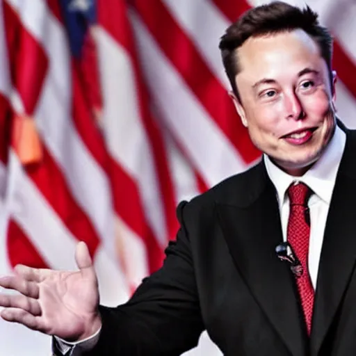 Image similar to Elon musk running for president