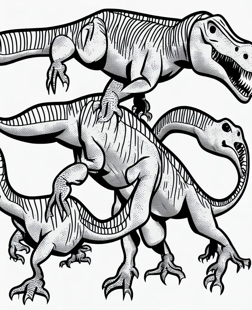 Image similar to dinosaur, graphic art, line art, vector art