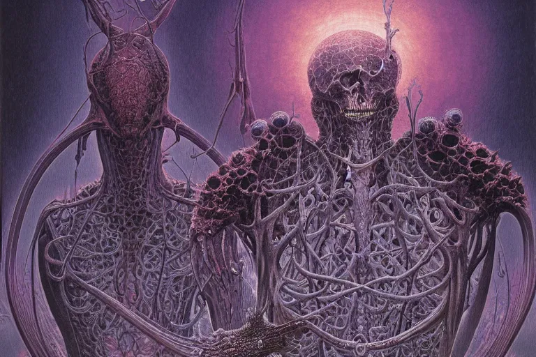 Image similar to that is not dead which can eternal lie and with strange aeons even death may die, intricate, ultra high definition, ultra detailed, symmetry, sci - fi, dark fantasy, by wayne barlowe