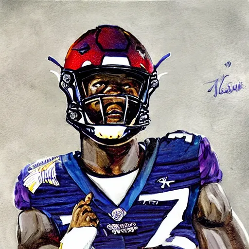 Image similar to Portrait of Lamar Jackson