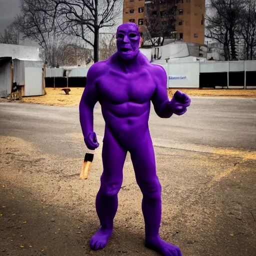 Image similar to the man behind the slaughter, purple guy