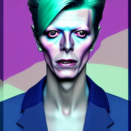 Prompt: android david bowie:: by Martine Johanna and Simon Stålenhag and Chie Yoshii :: dynamic, particulate, pastel colors, intricate, elegant, highly detailed, centered, artstation, smooth, sharp focus, octane render, 3d