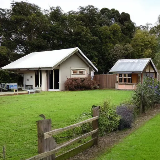 Image similar to a house with a paddock in the back garden