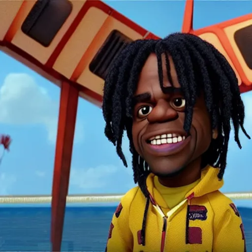 Image similar to Rapper Chief Keef Seen I’m Pixar animated movie 4k quality super realistic