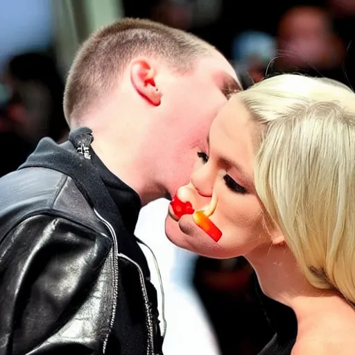 Image similar to Eminem kissing a m&m