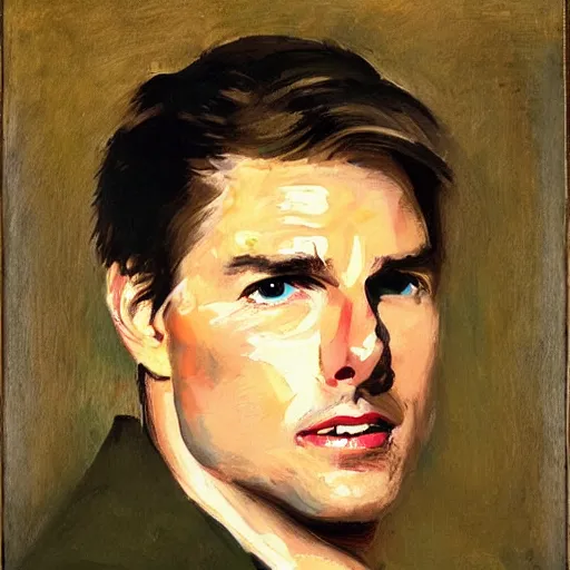 Prompt: Tom Cruise, painted by Manet.