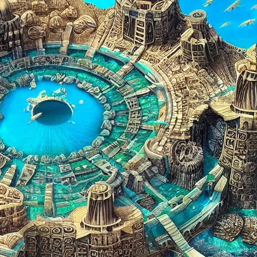 Image similar to a beautiful epic photo of the city of atlantis in its hay day, dslr, intricate detail, stunning