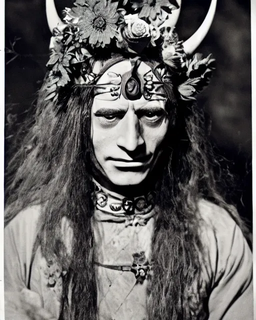 Prompt: sauron with flowers on his hair, hippie, 1 9 6 0 s, world peace, mordor