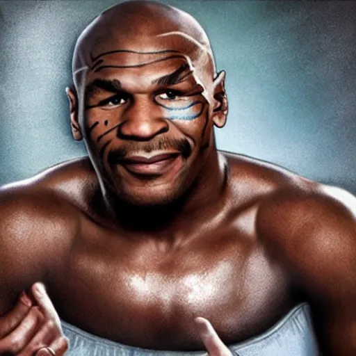Prompt: mike tyson, super skinny, he is dying, he is in a hospital bed, super realistic, hyper detailed.