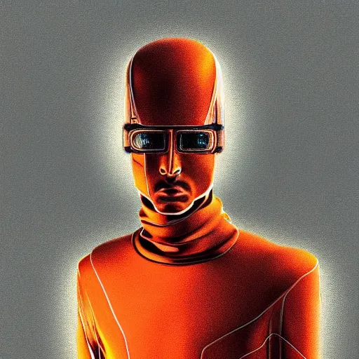 Image similar to Futuristic man portrait, Cyberpunk, digital art