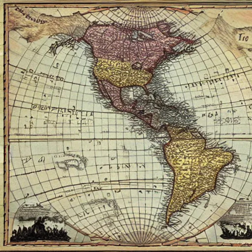 Prompt: a map of the americas