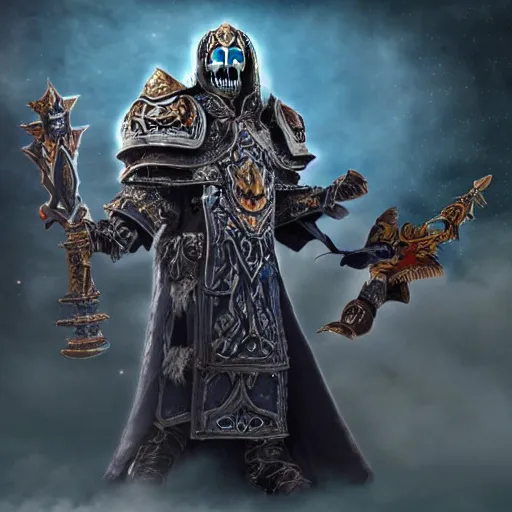 Prompt: The Lich King from World of Warcraft dancing at a disco