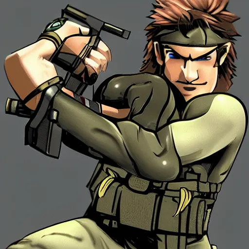Prompt: Serpent as Solid Snake