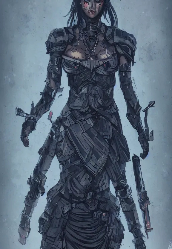 Prompt: mad warrior girl concept art, symmetrical, short dress, glowing eyes, fashion, rule of three, detailed body, full body, detailed face, ultradetailed digital illustration, 8 k, epic atmosphere, digital art by simon cowell and moebius