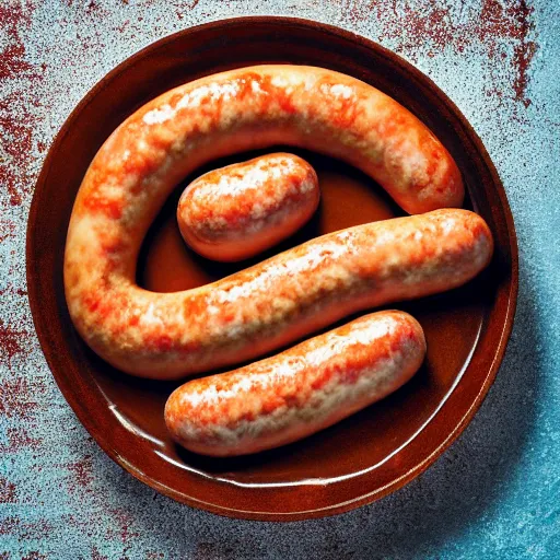 Image similar to personified sausage