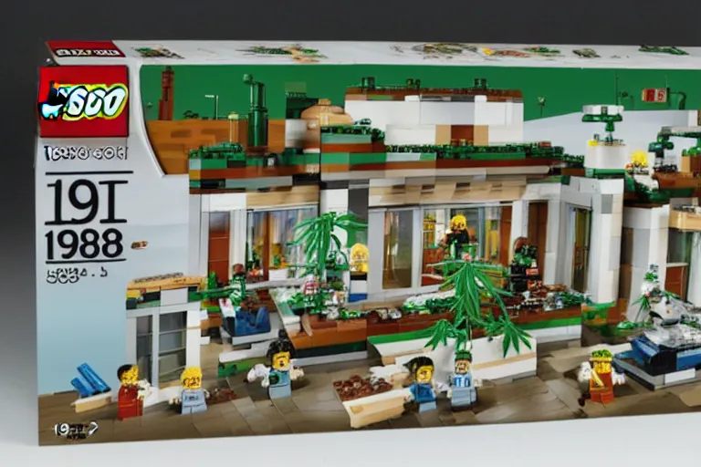 Image similar to cannabis grow operation 1 9 8 5 lego set