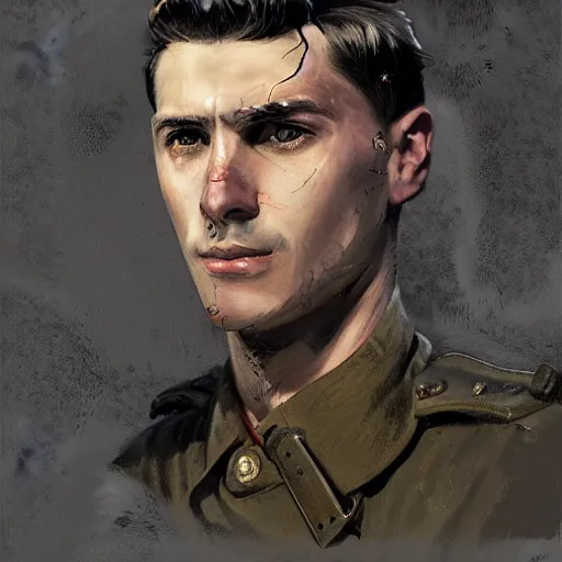 Image similar to portrait of a spanish civil war hero vicente rojo lluch, face portrait, epic, tragic, military art, fantasy, dieselpunk, hd shot, digital portrait, beautiful, artstation, comic style, by artgerm, guy denning, jakub rozalski, magali villeneuve and charlie bowater