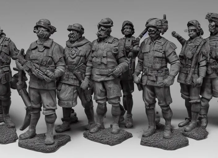 Image similar to highly detailed 80mm resin figure model of Citizens