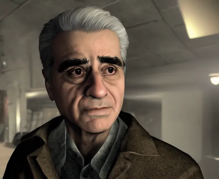 Image similar to screenshot of martin scorsese in until dawn ( 2 0 1 5 ), ps 5, 4 k, hi - res